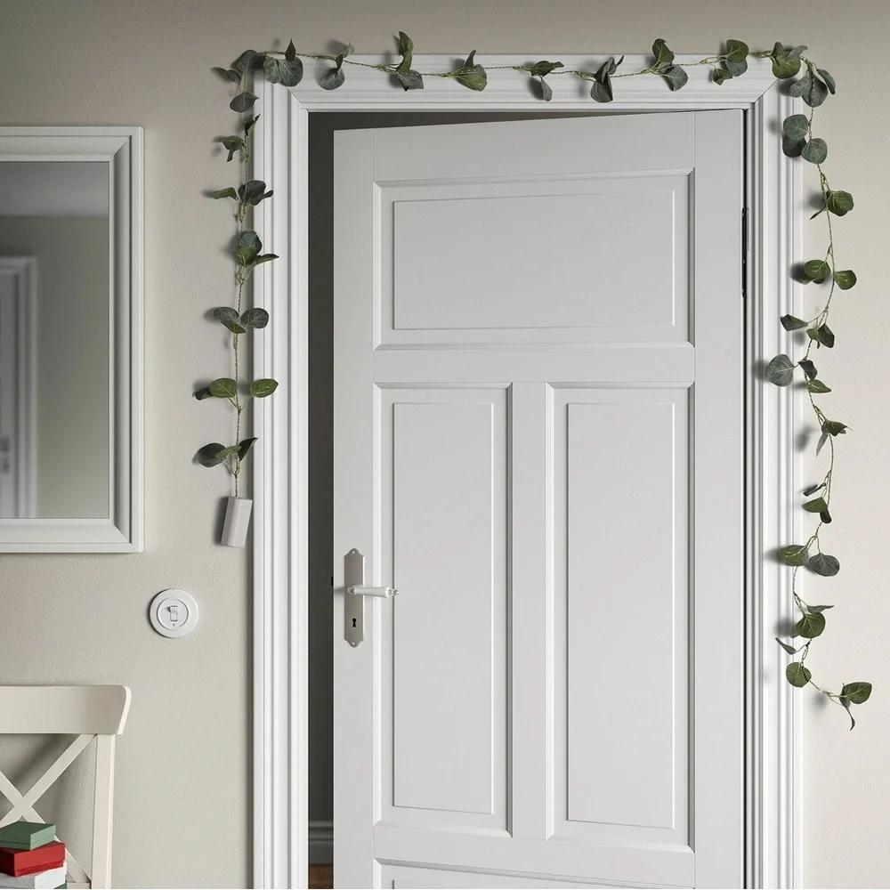 IKEA STRÅLA LED Garland battery-operated Eucalyptus Artificial 118⅛